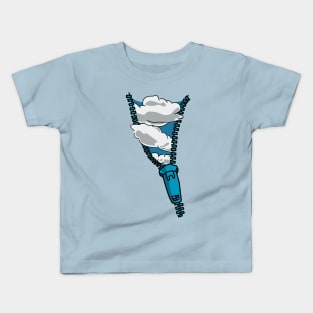 Zip Check - Cloudy Skies Kids T-Shirt